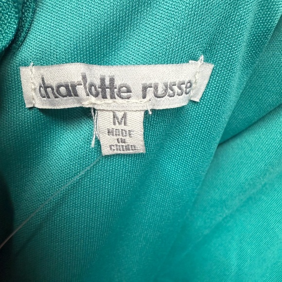 Charlotte Russe Teal Halter Fit & Flare Mini Dress - Size Medium - Picture 6 of 8